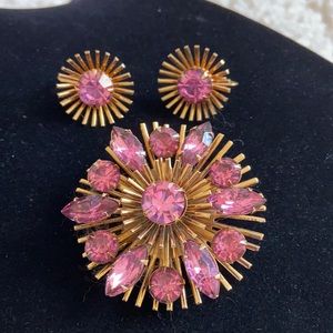 Vintage Judy Lee Brooch and Earrings